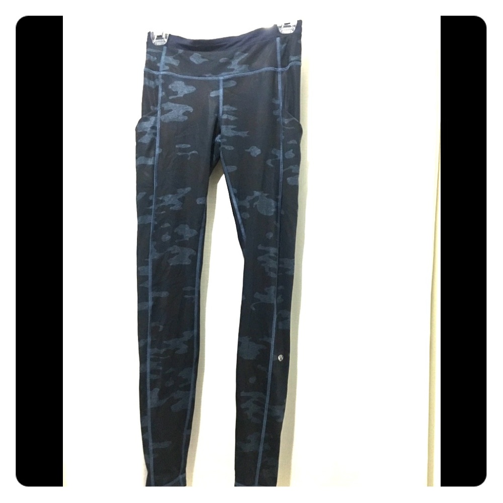 Blue camouflage Lululemon leggings